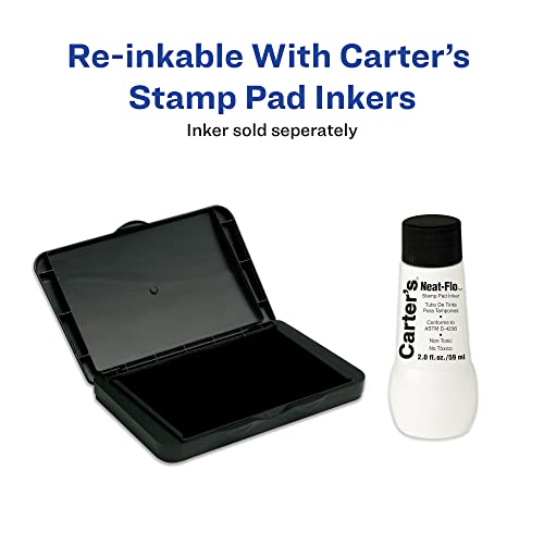 Avery Carter's Foam Stamp Pad, 2.75 x 4.25 Inch, Black, 1 Pad (21381) - style: 1 Pack