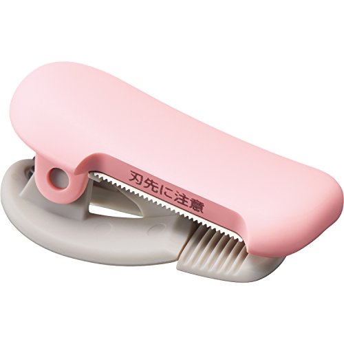 KOKUYO Washi Tape Cutter, Masking Tape Dispenser, Mini Portable Light Cutting, Clip Type (10-15mm, Light Pink) - color: Light Pink, size: 10-15mm