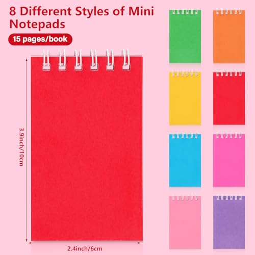24Pack Pocket Notebook Bulk Small Notepad Pocket Notepad Small Spiral Notebooks for Work, Home, Office, School, Gifts 4X2.4Inches - style: Solid Color