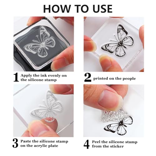 CHGCRAFT Roses Clear Stamps Heart Flowers Love Words Transparent Stamp Butterfly Silicone Clear Stamp Seals for Cards Making DIY Scrapbooking Photo Decoration - style: Rose