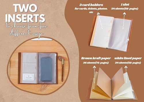 InnoBeta Baseball Gifts for Men Women, Baseball Coach Gifts Journal and Pen Vegan Leather Refillable Notebook, Sketchbook, Travel Diary, 7.8x5 Inches - F - color: F