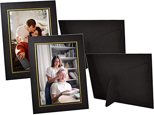 Golden State Art, Paper Picture Frames, 4X6, Black Gold Lining, 50 Pack - color: Black/Gold Lining, size: 50 Pack