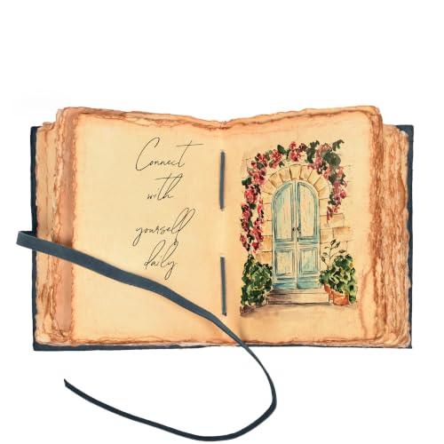 LEATHER VILLAGE Catholic Journal Nothing Impossible Verse, Navy Blue 13x8. - color: Blue, size: 13 inches X 8 inches