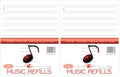 Roaring Spring Loose Leaf Music Filler Paper, 20 Sheets 8.5"x11" with 12 Staves of Music Lines, Heavyweight 24# Smooth White Paper, 3 Hole Punched (Pack of 2) - size: 11" x 8.5" 20 Sheets (Pack of 2)