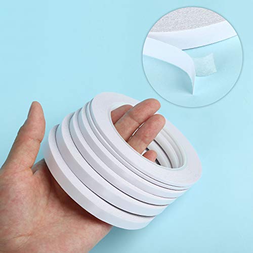 6 Rolls Double Sided Tape for Crafts, 3 Sizes - 1/8 In, 1/4 In, 3/8 In | Two Sided Sticky Adhesive Tape Thin for Scrapbooking, 82Ft Per Roll - size: 1/8 In, 1/4 In, 3/8 In