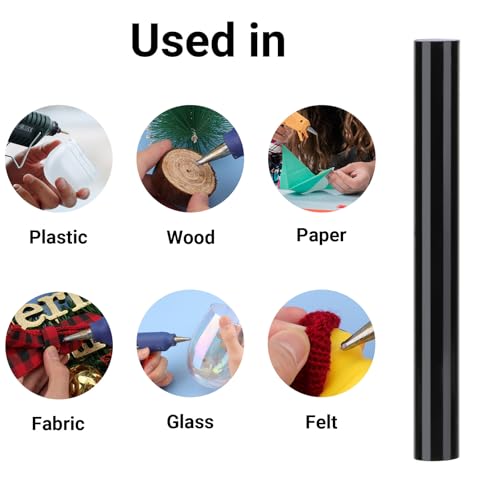 72 Pack Black Hot Glue Sticks, 4" x 0.43" Black Glue Sticks for Craft, DIY, Decoration, Car Dent Repair, Gluing Project, Sealing, All Temp - color: Black, size: 0.43x4 inch/72 Pack