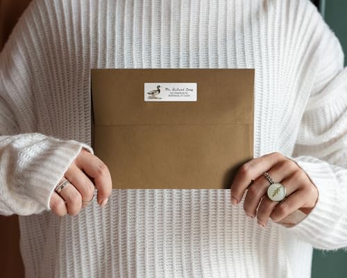 Personalized Return Address Labels - Vintage Elements - Over 80 Images to Choose from - Custom Self Adhesive Stickers for Envelopes (60-960 Labels) (Colorful Inkwell Style) - style: Colorful Inkwell Style