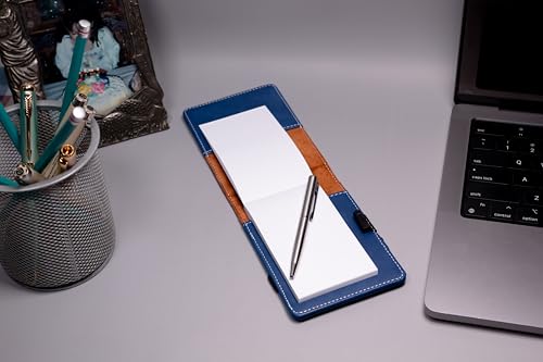 LaserGram Mini Padfolio with Notepad and Pen, Monarch Butterfly, Personalized Engraving Included (Dark Blue) - color: Dark Blue
