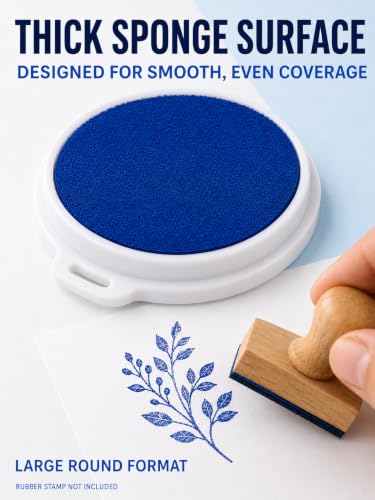 Cmysteries 8-Color 7.1-Inch Large Washable Ink Pads for Rubber Stamps