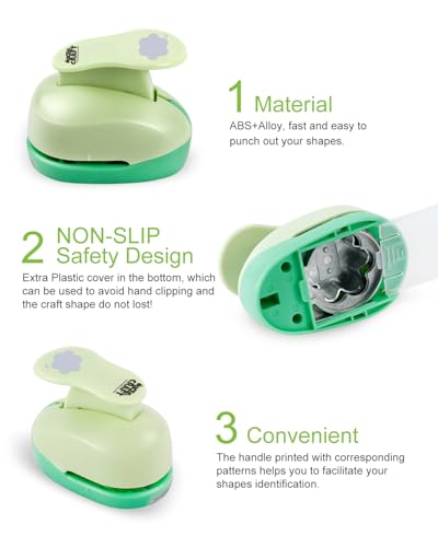 UCEC Flower Hole Punch 1 inch Flower Punches for Paper Crafts Scrapbooking - color: Flower, size: 1 Inch