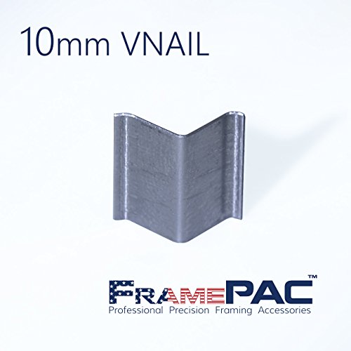 V Nails for Picture Frames Softwood (AMP) 10mm (3/8 Inch) [3000 V-Nail Pack, Stacked] - (for use in Automatic V Nailer for Picture Framing, Automatic V Nailer for Picture Frames) - size: 3/8 inch [10mm] - 3000 pack, style: AMP - Softwood