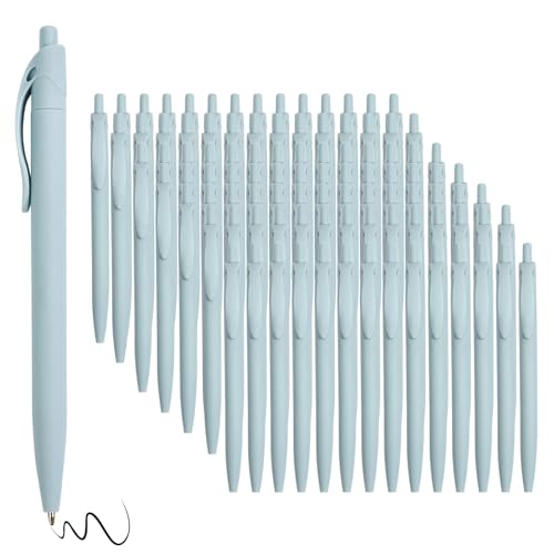 BallPoint Pens, 100 Pack (BLACK Ink),Bulk Pens, Mint Blue Barrel,Click Pens for Office Home and School, Retractable Ballpoint Pens, Medium Point, 1.00MM (Mint Blue) - color: Mint Blue