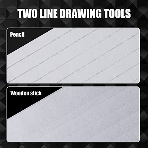Fainne 4 Pack Straight Line Stencil for Journaling Writing, 9mm - size: 9mm