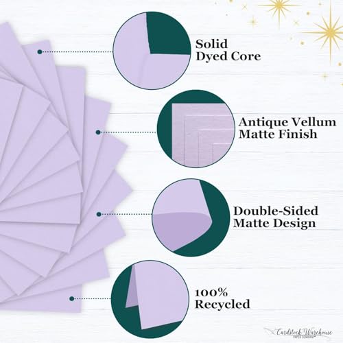 Cardstock Warehouse Pop-Tone Grapesicle Light Purple/Lavender Cardstock Paper – 25 Sheets, 12 x 12" - 100lb/270 GSM Premium Purple Card Stock for Die-cutting Scrapbooking Card Making & DIY Projects - color: Grapesicle Light Purple
