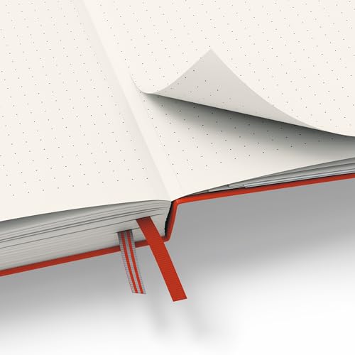 LEUCHTTURM1917 - Notebook Hardcover Medium A5-251 Numbered Pages for Writing and Journaling (Fox Red, Dotted) - color: Fox Red, style: Dotted