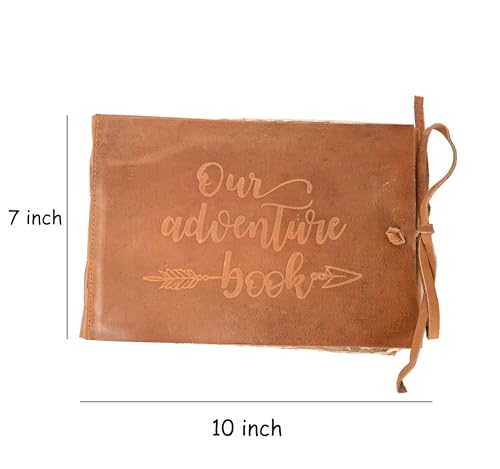 RusticVintage Leather Drawing Journal Daily Travel Leather Diary, Antique Handmade Vintage Bound Rustic Writing Notebook Quality Unlined Blank Antique Paper Art Sketchbook 7x10 Inches (Camel Brown)