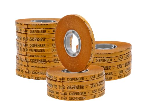 WOD General Purpose ATG Tape, 1/4 inch x 36 yds. (Set of 24 Rolls) Adhesive Transfer Tape Glider Refill Rolls Clear Adhesive on Gold Liner (Acid Free) RWATG20 - size: ATG Tape - 1/4" (24 Pack)