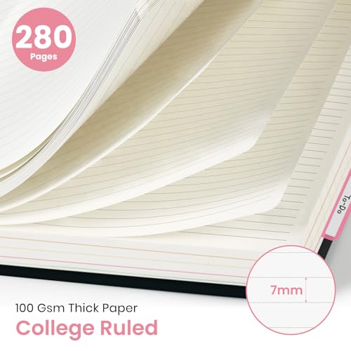 Taja Cute Large Spiral Lined Notebook for Work with 5 Removable Dividers - color: G-Hummingbird