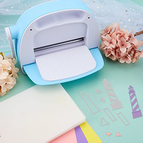 INFUNLY Lighthouse Stamps and Dies for Card Making Metal Cutting Die and Stamping Set Word Seagull Rubber Clear Stamping Christmas Thanksgiving Gifts for DIY Craft Scrapbooking Decor - color: Lighthouse Stamps and Dies