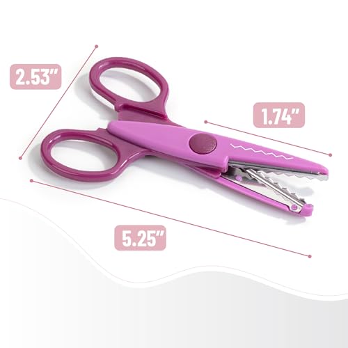 Mr. Pen- Craft Scissors Decorative Edge, 6 Pack, Vintage Colors - color: Vintage