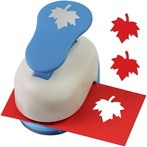 Ecohu Maple Leaf Punch Cutter 1inch, Paper Punches, Craft Lever Punch Handmade, Leaves Shape for Paper Crafting, Scrapbooking, Cards Decoration, DIY Arts. (Maple Leaf)