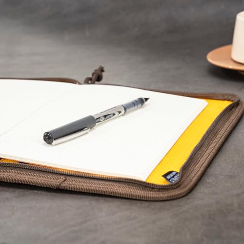 Field Journal Notebook A5 Planner Cover with Zipper, Travel Journal Cover - size: A5 Zippered