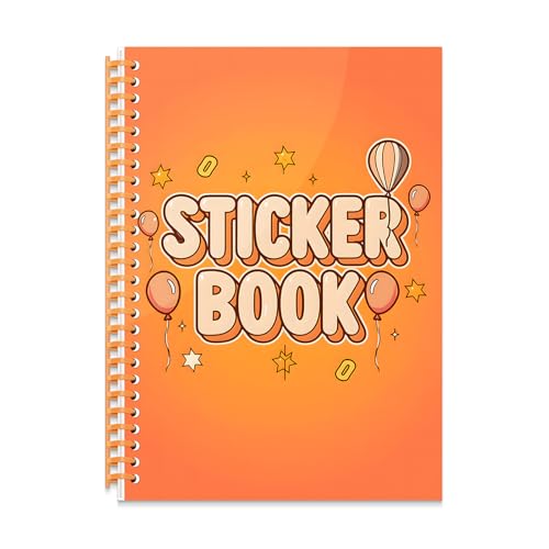 B5 Reusable Sticker Collecting Book Blank Sticker Album (Style E Orange) - color: Style E Orange