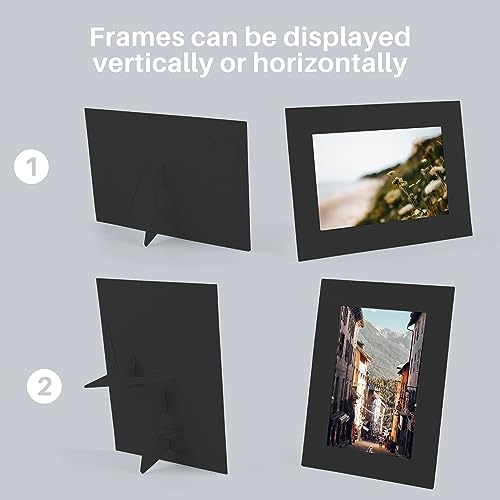 Golden State Art, Paper Picture Frames With Easel, 5X7, 25 Pack | Black, Photo Frame Cards, DIY Cardboard - color: Black, size: 25 Pack
