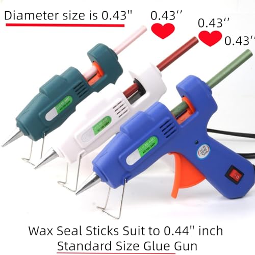 12 Pcs Glue Gun Wax Seal Sticks for Sealing Stamp, Vintage Sealing Wax Sticks Set Suit to 0.43'' Glue Gun Great for Wedding Invitation, Cards, Envelopes, Christmas Ideas (Wine Red) - color: Wine Red