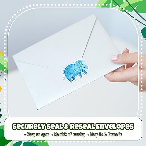 Qeeenar 500 Pcs Dinosaur Animal Stickers Roll, Reward Decals for Kids | 8 Cute Designs, Suitable for Teacher Rewards, Classroom Party Favor, Scrapbooking Decoration, Motivational Incentive Stickers - style: Dinosaur Animal
