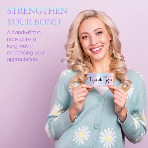 Thank You Cards Small Business, 240 Pcs Business Thank You Cards Bulk, 6 Styles Small Blank Greeting Appreciation Card, Holographic Thank You Notes for Business Customer Teacher Wedding Baby Shower - color: Thank You Cards, size: 240 PCS
