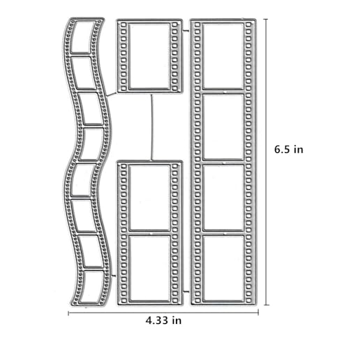 Travel Photo Film Strip Cutting Dies,Journey Postage Stamp Tags Frame Die Cuts Metal Embossing Stencils Template Mould for Card Scrapbooking and DIY Craft Album Paper Card Decor - color: Photo Film Strip Cutting Dies