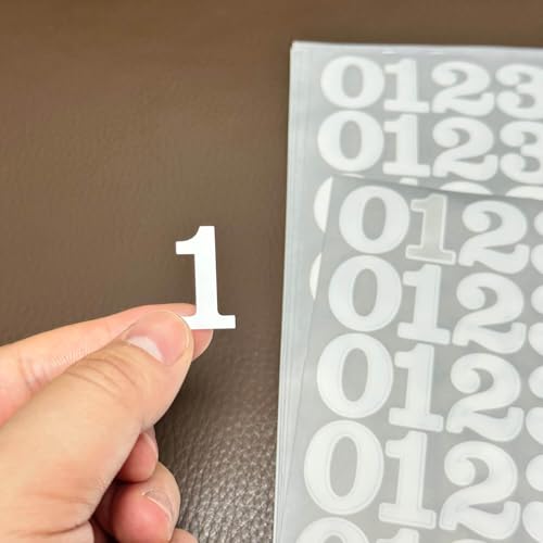 800 Pcs 1 Inch Number Stickers,10 Sheets Vinyl Waterproof Mailbox Numbers,Self-Adhesive 0-9 Number Labels for Office,Classroom,Storage Boxes,Organizers (White, 1 Inch) - color: White, size: 1 Inch