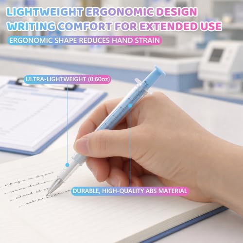 36Pcs Syringe Shaped Gel Pens for Nurses, Healthcare Workers