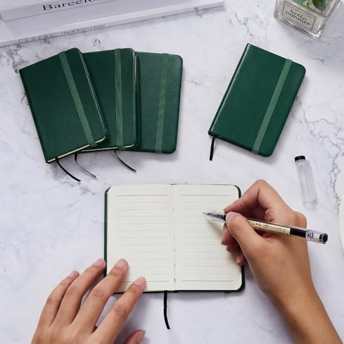 Qeeenar 10 Pcs Mini Pocket Notebook, Solid Color, Deep Green - color: Deep Green, size: Solid Color