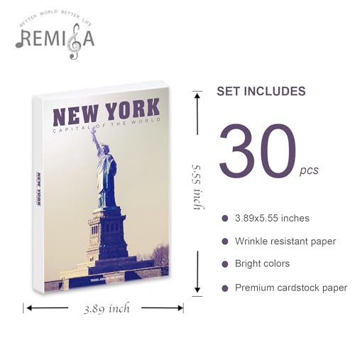 REMIFA Travel Post Card Set for Mailing - 30 Postcards Variety Pack, Assorted Postcards Bulk for Student&girls,4x6 inches - Iconic Landmarks - color: NEW YORK