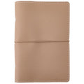 A6 120 Pages 6 Ring Soft Cover Diary Planner Binder Refillable PU Leather Travel Journal Notebook for Women Men Writing Binder Loose Leaf Cover Notepad Folder for Meeting Fill Paper(White) - color: Tan