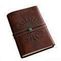 Leather Journal Refillable Lined Paper SUN Tree of Life Handmade Leather Journal Notebook Diary/Bound Daily Notepad for Men&Women Medium,Writing pad Gift for Artist,Sketch/Writing (small) - size: small