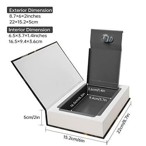 Real Paper Transfer Book Safe, Hollow with Secret Hidden Compartment, Key Lock, 8.7"×6"×2" (Pride and Prejudice-Key) - style: Pride and Prejudice-Key