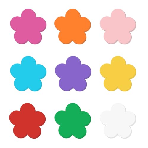108 Pcs Flower Cutout Paper,3.93 x 3.93 Inch,9 Colors - color: Colorful-flower