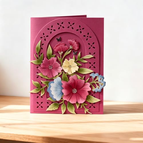 3D Backgrounds Frame Metal Cutting Die for Scrapbooking, Metal Die Cuts Stencils & Crafting Die Cut New Cutting Dies DIY Album Card Making Decor Paper Craft (Door-Shaped Frame 4.3 x 3.1 in) - color: Door-Shaped Frame 4.3 x 3.1 in