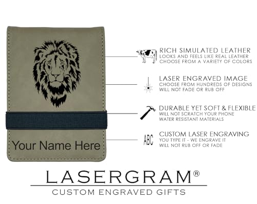 LaserGram Mini Padfolio with Notepad and Pen, Monarch Butterfly, Personalized Engraving Included (Light Brown) - color: Light Brown