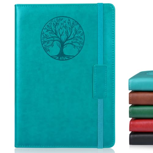 Biuwory Leather Journal Notebook,256 Thick Lined Pages,Hardcover 5.7"×8.3" | Vintage Journal for Women Men,Work,School,Business,Travel Diary,Note taking,College Ruled Writing,Daily Journaling Notebook - color: Blue, size: Lined-256 Pages (5.7"×8.3")