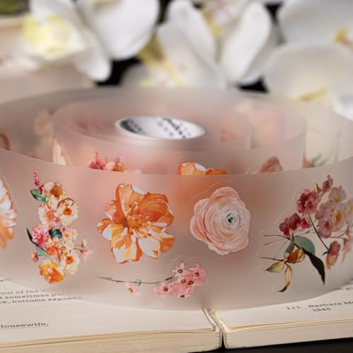 Alideco 6pcs Decorative Adhesive Tapes Vintage Watercolor Flower PET Tape Great for Bullet Journal Supplies, Arts, Scrapbook, DIY Crafts, Planners (xiegeinideqingshu) - color: xiegeinideqingshu