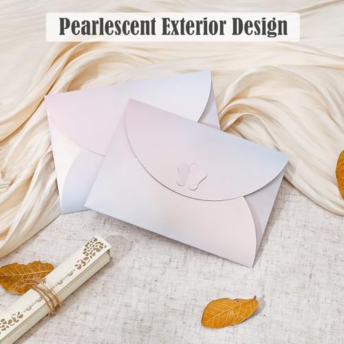 BAYTORY 32Pcs Cute Stationery Paper and Envelopes Set, Pearlescent Envelope