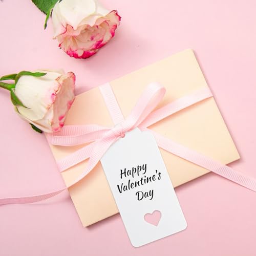 G2PLUS Gift Tags with String, 100PCS Hollow Heart Hang Tag, 3.7x1.8 in - style: Hollow Heart White