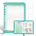 A5 Sticker Storage Organizer Binder Collecting Book Album, Cyan - color: Cyan