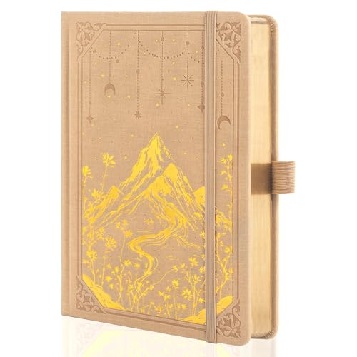 MGGAO Lined Journal Notebook for Women Men, A5 Aesthetic Notebook - color: Beige, size: Lined