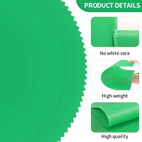 40 Sheets Christmas Green Cardstock 180gsm/65lb Construction Paper 8.5"x11" - color: Christmas Green, size: Letter Size [40 Sheets]