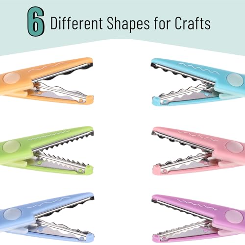 Mr. Pen- Craft Scissors Decorative Edge, 6 Pack, Rainbow - color: Rainbow